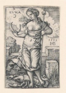 La luna, da I sette pianeti da Hans Sebald Beham