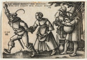 Il Matrimonio Contadino o i Dodici Mesi: No. 7, 1546 da Hans Sebald Beham