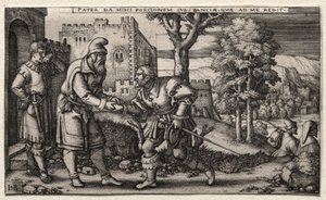 Il figliol prodigo da Hans Sebald Beham