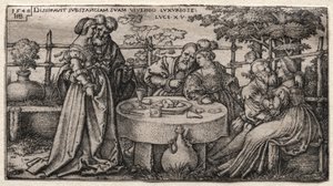 Il figliol prodigo: Spreco della sua fortuna da Hans Sebald Beham