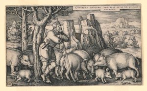 Il figliol prodigo tra i porci da Hans Sebald Beham