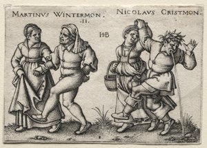 Il matrimonio del villaggio: Martinus Wintermon / Nicolaus Cristmon da Hans Sebald Beham