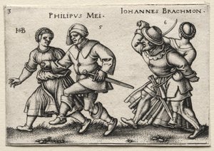 Il matrimonio del villaggio: Philipus Mei / Johannes Brachmon da Hans Sebald Beham