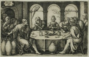 Le nozze di Cana da Hans Sebald Beham