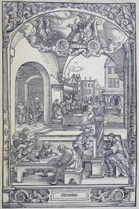 Il pianeta Mercurio e artisti, studiosi e tecnici, c.1535 da Hans Sebald Beham