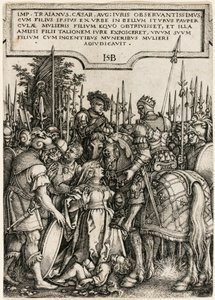 La giustizia di Traiano da Hans Sebald Beham