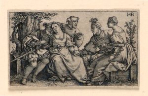 Due coppie e il buffone da Hans Sebald Beham