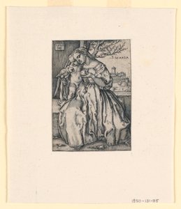 Vergine con bambino e pappagallo da Hans Sebald Beham