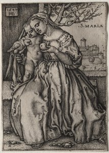 Vergine col Bambino e pappagallo da Hans Sebald Beham