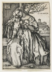 Vergine e Bambino con un pappagallo, 1549 da Hans Sebald Beham