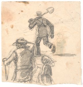 Studi di figure per un quadro di incendio da Hans Smidth