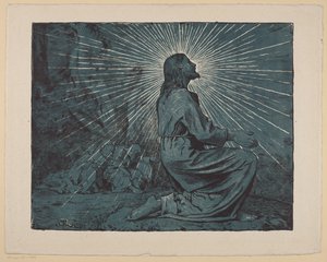 Cristo in preghiera sul Monte degli Ulivi da Hans Thoma