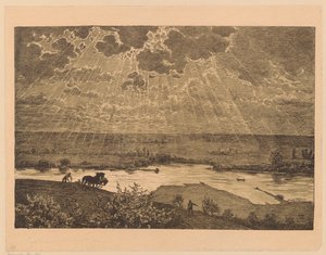 Paesaggio con un seminatore e un aratore sul Meno da Hans Thoma