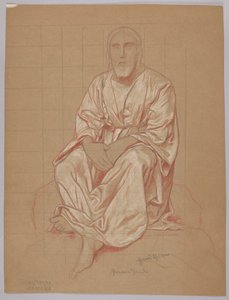 Cristo seduto, verso: ripetizione della stessa figura da Hans Thoma