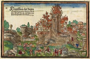 Distruzione del castello di Krögelstein da parte della Lega Sveva da Hans Wandereisen
