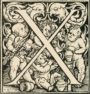 X - Un alfabeto di Hans Weiditz, c1520-1521, 1908