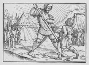 Davide Uccide Golia, 1 Samuele XVII, 49 da Hans after Holbein the Younger