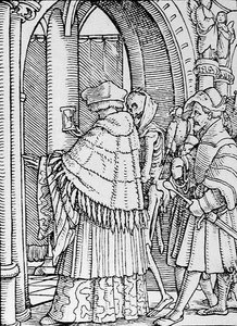 La Morte e il Canonico, da La Danza della Morte, inciso da Hans Lutzelburger, c.1538 da Hans after Holbein the Younger