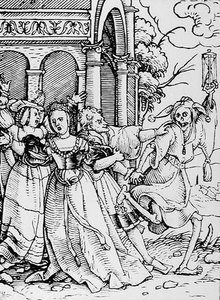 La Morte e il Cortigiano, da La Danza della Morte, inciso da Hans Lutzelburger, c.1538