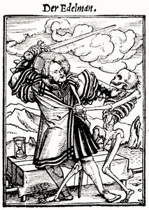 La Morte e il Nobile, da La Danza della Morte, inciso da Hans Lutzelburger, c.1538