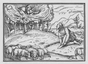 Dio Appare a Mosè in un Roveto Ardente, Esodo III, 5 da Hans after Holbein the Younger