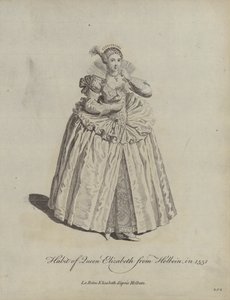Abito della Regina Elisabetta da Holbein nel 1551