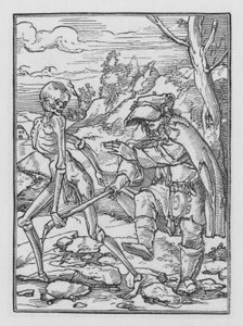 La danza della morte di Holbein: Il cieco da Hans after Holbein the Younger