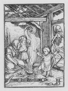 La danza della morte di Holbein: Il bambino da Hans after Holbein the Younger