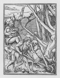 La danza della morte di Holbein: Le conseguenze della caduta da Hans after Holbein the Younger