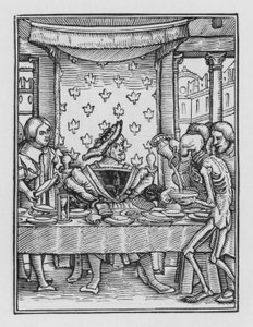 La danza della morte di Holbein: Il re da Hans after Holbein the Younger