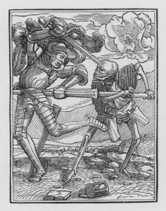 La danza della morte di Holbein: Il cavaliere da Hans after Holbein the Younger