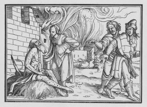 Giobbe Rimprovera Sua Moglie, Giobbe II, 9 da Hans after Holbein the Younger