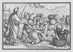 Gli Israeliti Mormorano per la Mancanza di Pane, Esodo XVI, 4 da Hans after Holbein the Younger