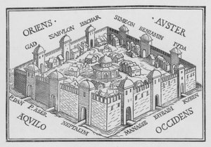 La visione delle acque sante, Ezechiele XLVII, 1 da Hans after Holbein the Younger