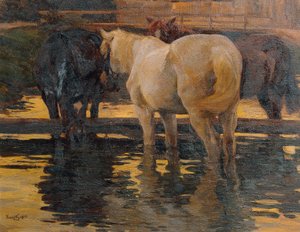 Cavalli al bagno da Hans von Hayek