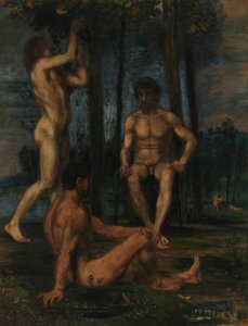 Tre giovani sotto aranci da Hans von Marées