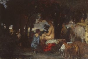 Il Bagno di Diana, uno studio per Il Riposo di Diana, 1863