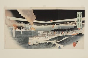 I nostri cacciatorpediniere combatterono ferocemente le navi nemiche fuori dal porto di Arthur e sconfissero la flotta nemica all