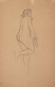 Modello femminile in piedi visto di tre quarti da dietro da Harald Giersing