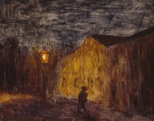 La lanterna (lampada) 1894 da Harald Oscar Sohlberg