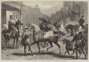 Arrivi per lo spettacolo equestre alla Agricultural Hall, Islington