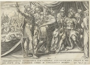 Acan davanti a Giosuè da Harmen Jansz Muller