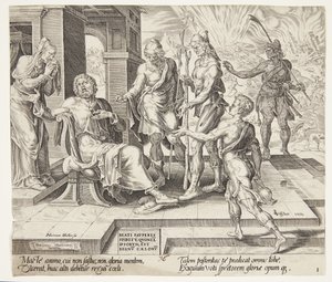 Beati i poveri in spirito. Giobbe riceve la cattiva notizia della sua sventura da Harmen Jansz. Muller