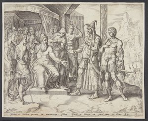Hamor e Shechem chiedono a Giacobbe la mano di Dina in matrimonio da Harmen Jansz. Muller