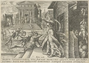 Rachab fa fuggire le spie dalla finestra (La storia di Giosuè)