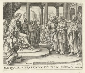 Susanna accusata dagli anziani De tien geboden (serie) da Harmen Jansz Muller
