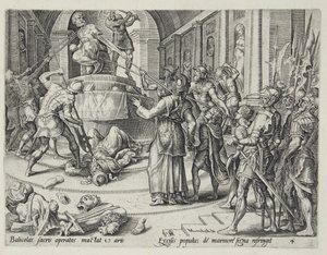 La distruzione della casa di Baal da Harmen Jansz. Muller