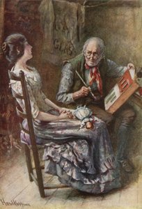 Bertha e suo padre (litografia a colori)