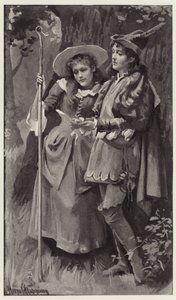 Ganimede e Aliena furono stranamente sorpresi di trovare il nome di Rosalind scolpito sugli alberi? da Harold Copping
