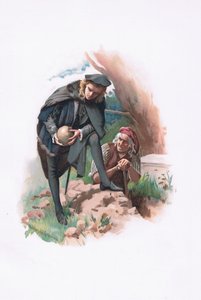 Amleto e il becchino (illustrazione da Amleto)